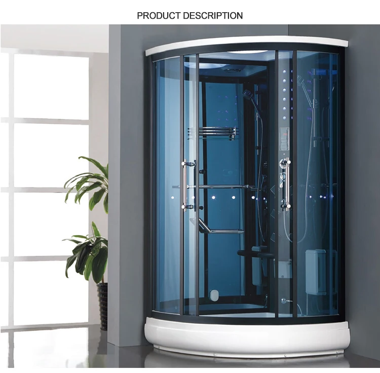 1200mm cabin house sector sliding door tempered glass material steam room