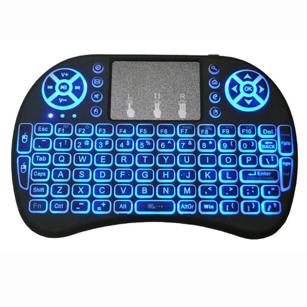 

i8 keyboard backlit English Russian Spanish Air Mouse 2.4GHz Wireless Keyboard Touchpad Handheld for TV BOX Android X96