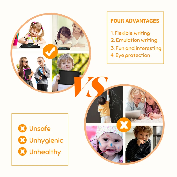 Drawing Toys 8.5 Inch LCD Writing Tablet Erase Drawing Memo Pad Electronic Paperless LCD Writing Board