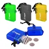 Wholesales mini logo printed cheap price rectangle shaped ABS plastic clear color money contain waterproof beach swim safe box