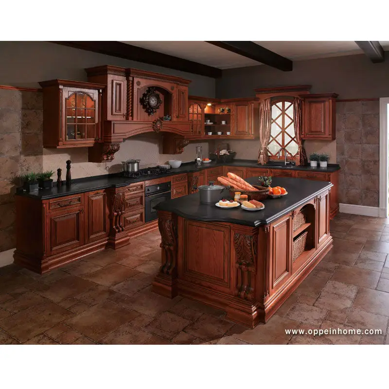 Guangzhou Oppein Finished Oak Solid Wood Kitchen Cabinets Buy