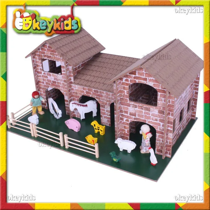 2016 Wholesale Children Wooden Toy Farm Set,High Quality Baby Wooden