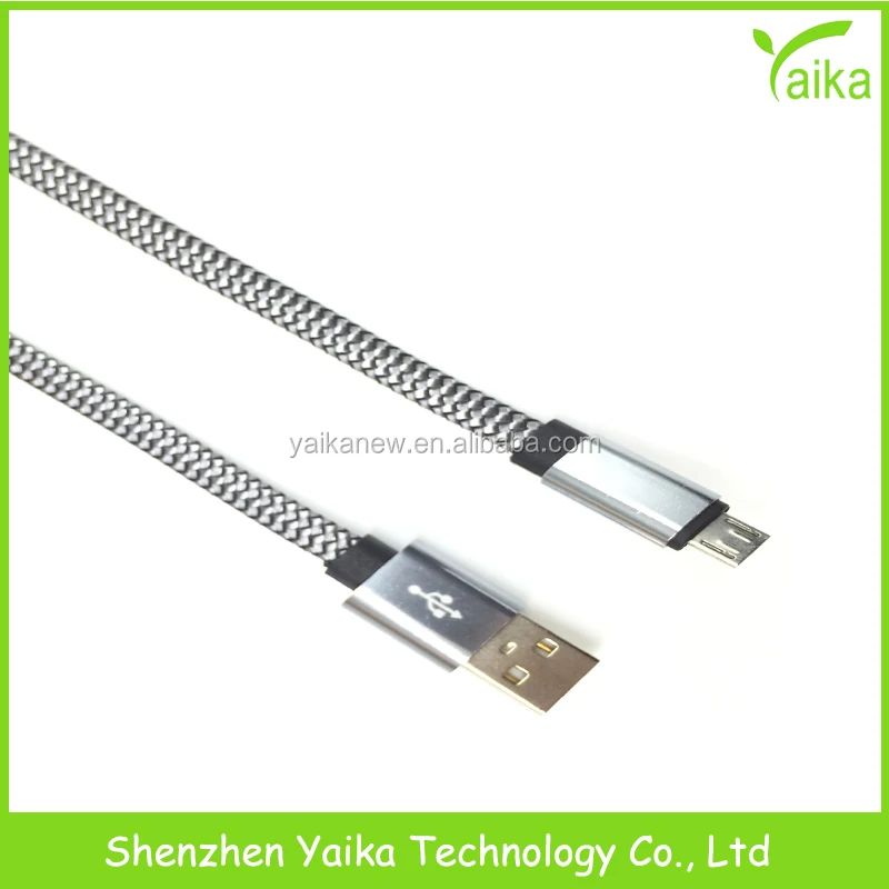 

Black Braided Wire Noodle Flat Micro USB 2.0 Cable 1M 3ft Sync Woven V8 Charger Nylon Cable For Samsung, Grey /gold/silver/rose red/pink/green