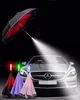 Reverse folding umbrella With LED Handle Windproof UV Protection Vehicle Reflective Strip For Car