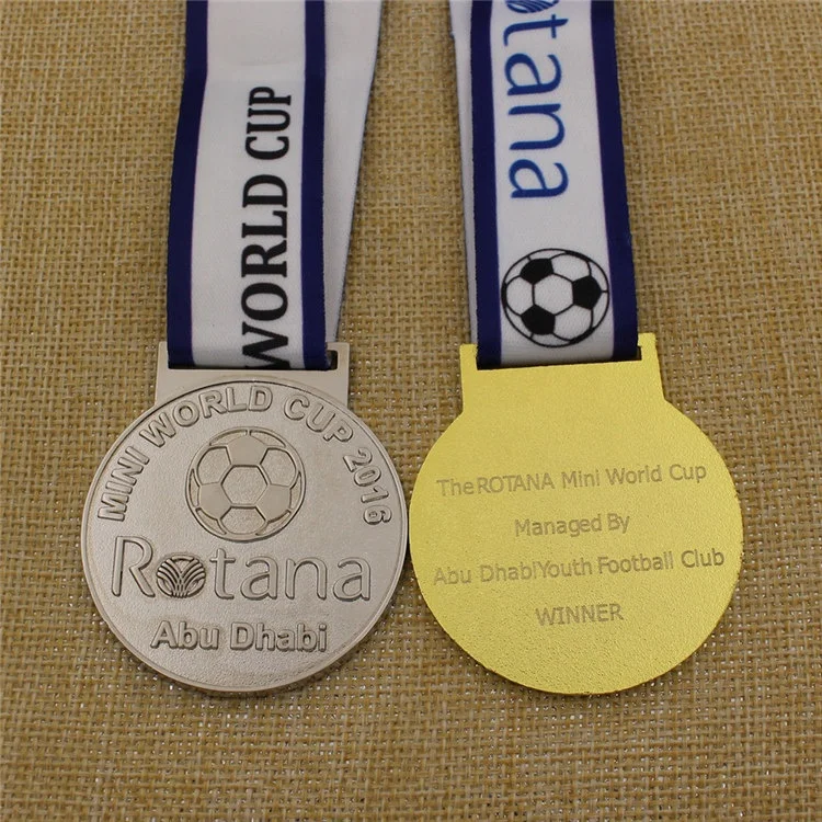 Wholesale Custom Cheap Metal Soccer Football Championship Medal Abu