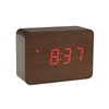 Promotional decorative voice control clock wood
