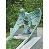 Cast Bronze Art Works and Other Garden Buildings Use Bronze Kneeling Angel Statue