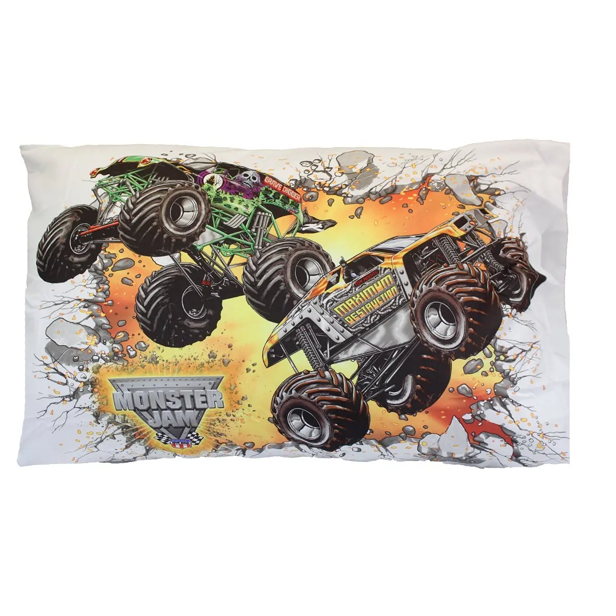 Buy Monster Jam Pillowcase Truck Destruction Pillow Cover Bedding