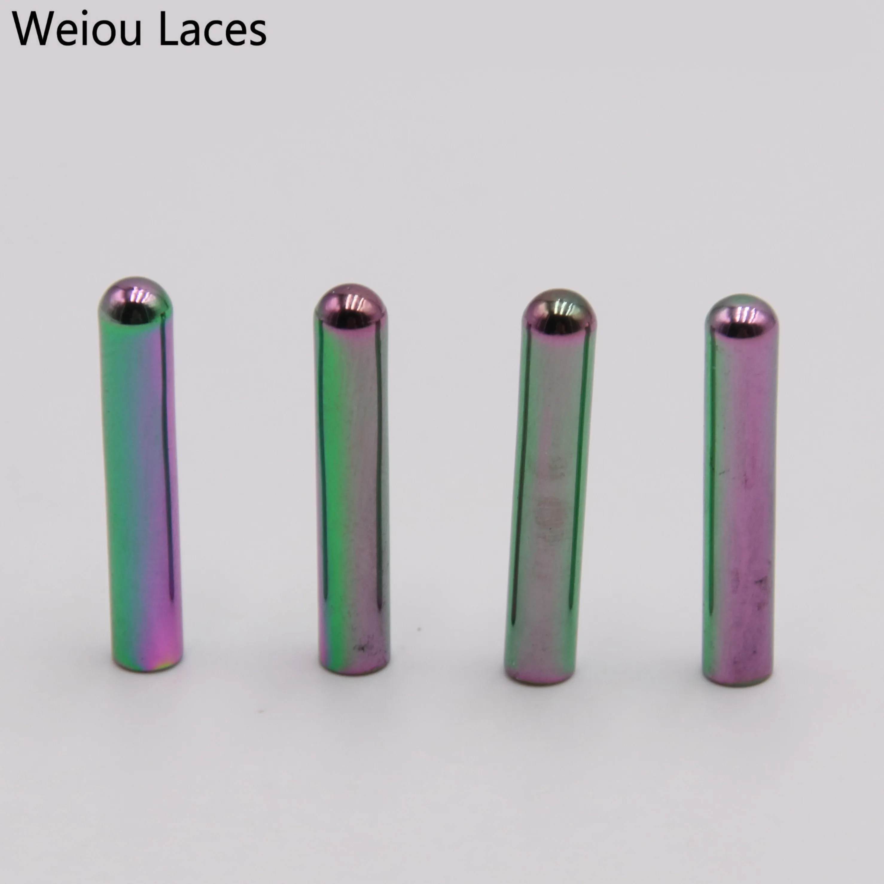 

Weiou New 4pcs/lot Women Men Shoe Lace Tips Replacement Head For Shoestrings Colorful Bullet Aglets Accessories For DIY Shoelace, Laser colorful