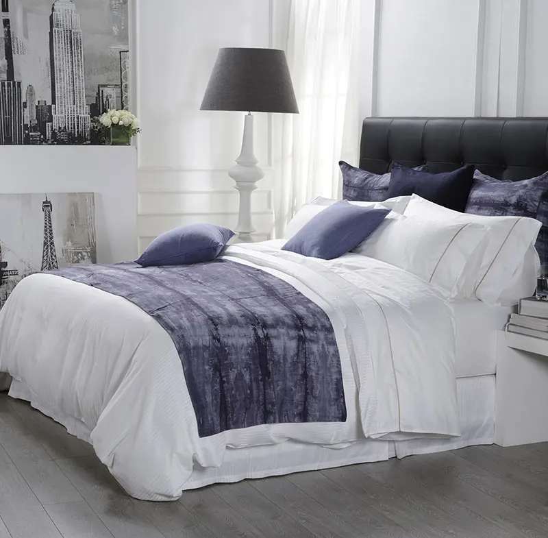 100 Cotton 5 Star Luxury Hotel Design Bedding Set Type Hotel Bed Sheet