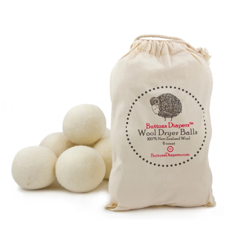 

Eco-friendly Felt Bin Package 7 cm Reusable Organic Wool Laundry Dryer Balls, Natural white