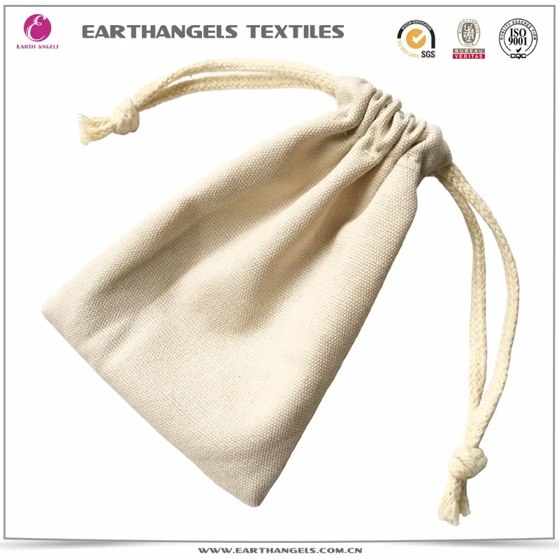 
Custom Logo Printed 100% Cotton Small Pouch For Jewelry 
