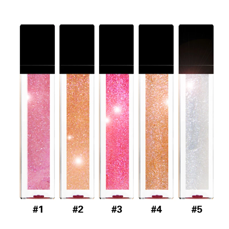 Wholesale Custom Logo 11 Colors Makeup Colorful Liquid Stick Shimmer Moisturizing Charming Soft Tube Shiny Glitter Lip Gloss