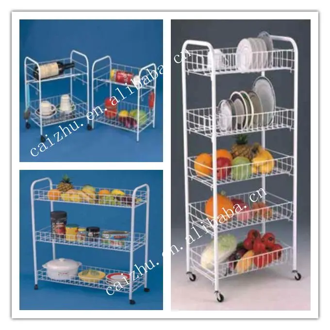 4 Tier Metal Kitchen Vegetable Storage Trolley Buy Vegetable Storage