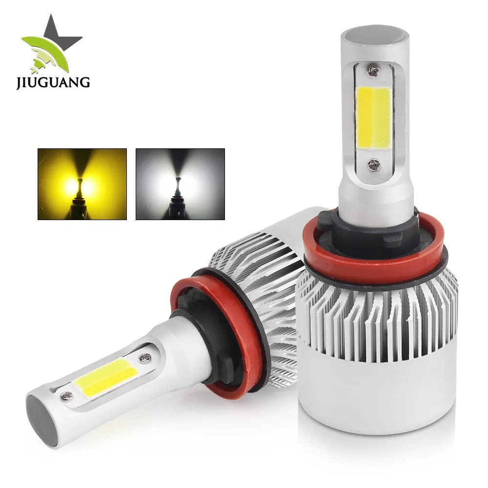 8000lm Car Headlight Lamp Bulb Kit Led 9006 55w Auto Mini Dual Color ...