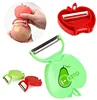 Simple cheap Kitchen tool compact size small personalized manual folded fashion apple shaped ABS plastic fruit skin apple parer