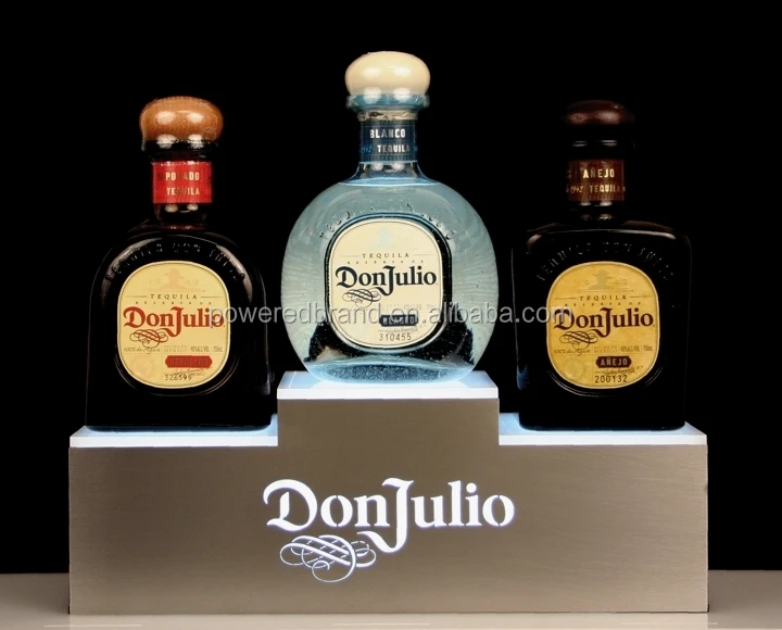 Led Lighted Bottle Display Stand For 3 Patron Tequila Bottles Buy Led