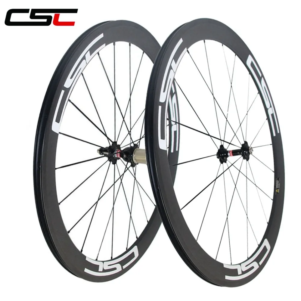 

700C CSC Carbon Wheel 25mm Width U Shape 50mm Tubeless Carbon Fiber Bicycle Wheelset