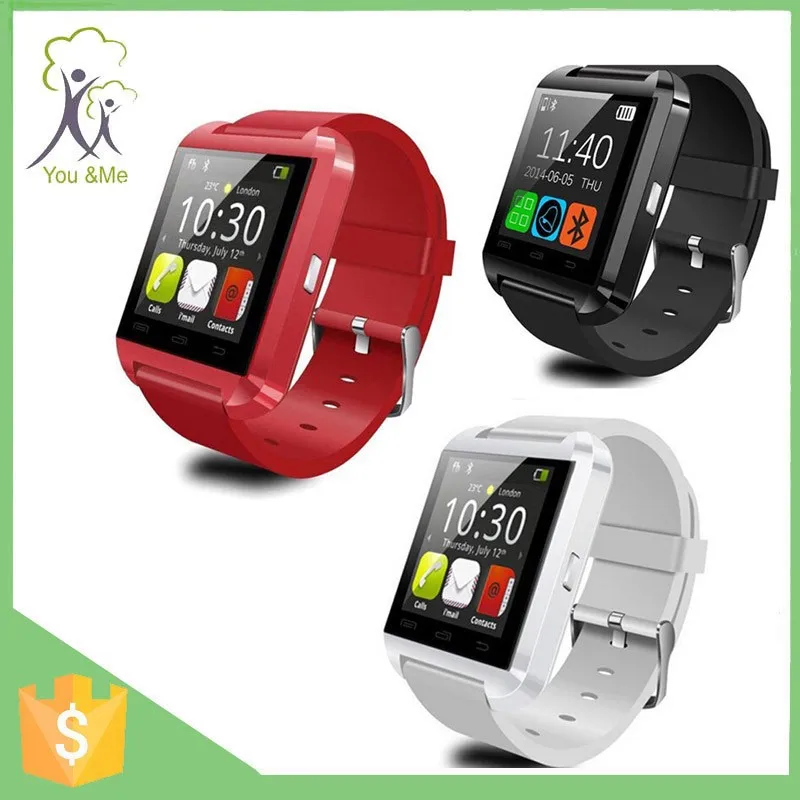 

smart watch u8 for iphone bluetooth watch bluetooth headset watch, Black;red;white