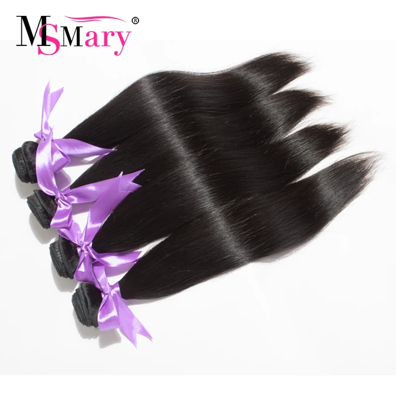 

Wholesale Msmary Peruvian Virgin Hair 8A Straight Weave Extension Bundles Natural Color Unprocessed Human Hair in China, Natural color#1b