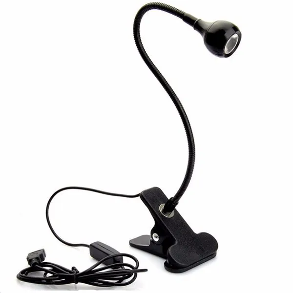 LED Desk Lamp with Clip 1W Flexible Snake LED Reading Lamp USB Power Supply LED Reading Book Lamp