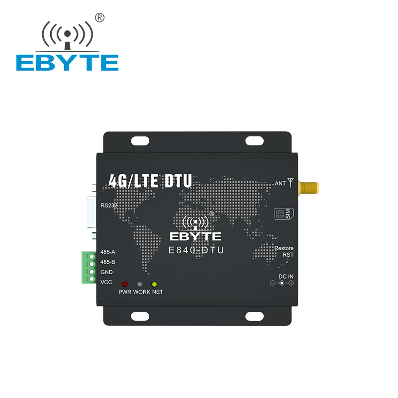 

Ebyte 4g lte modem RS485 RS232 serial server port to LTE compatible GPRS/3G modem 4g, Black