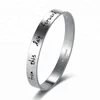New design black letter From this day forward bangle stainless steel round bracelets