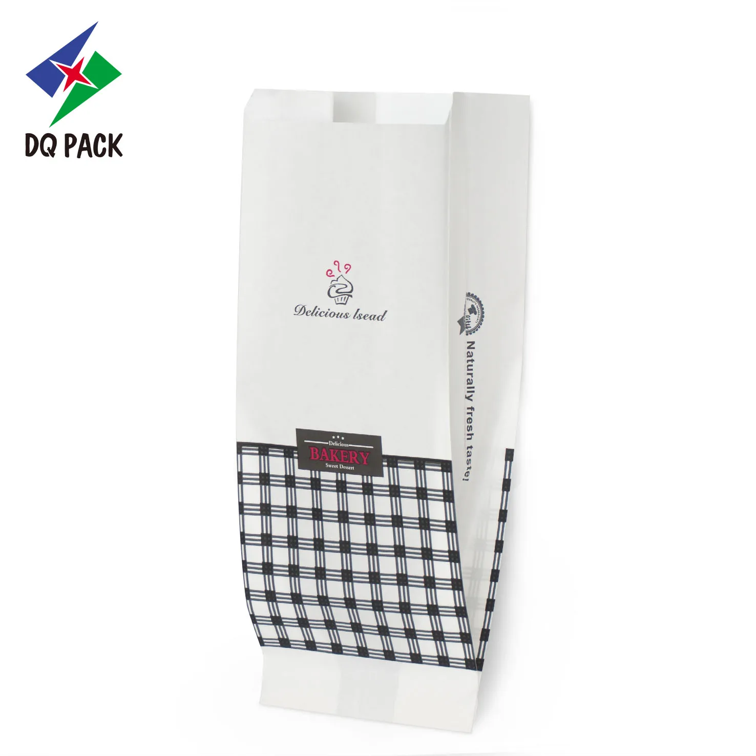 Sandwich pouch kraft paper bag for bread packaging bakery bag with window