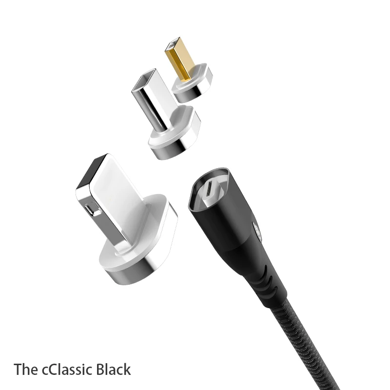 

2019 Hot Sales Quick Charge Magnetic Tip Factory Supply Mobile Phone Charger 3.0A Nylon Braided for Iphone Huawei Samsung etc, N/a