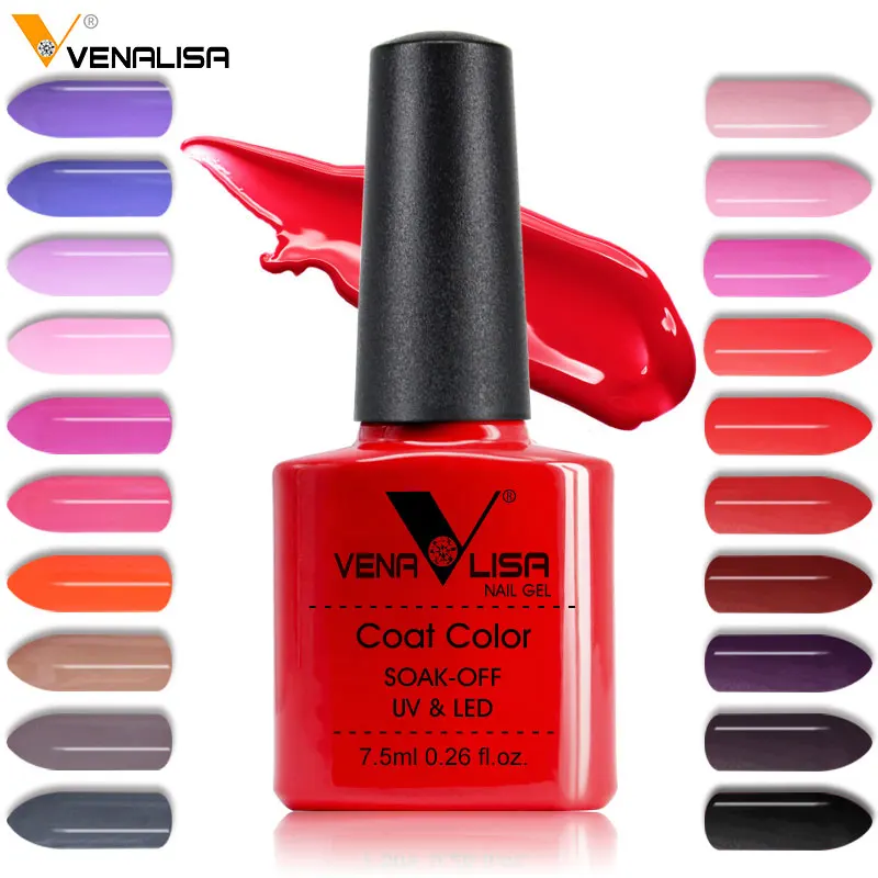 

VENALISA hot sale 7.5ml soak off gel nail polish 60 colors for chooise nail art uv gel manicure Lacquer Varnish