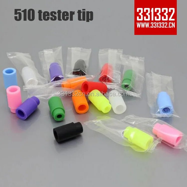 

331332 factory direct sales silicone 510 drip tip test tip for tfv8 tfv12 24mm tank vaporizer atomizer