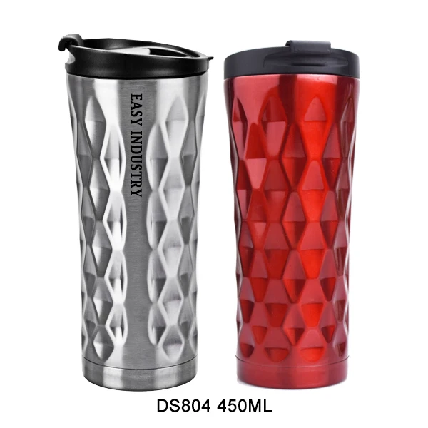

DT457 450ML/15OZ Wholesale Diamond Shape Cup Stainless Steel Insulated Tumbler With ABS Lid, Customizing