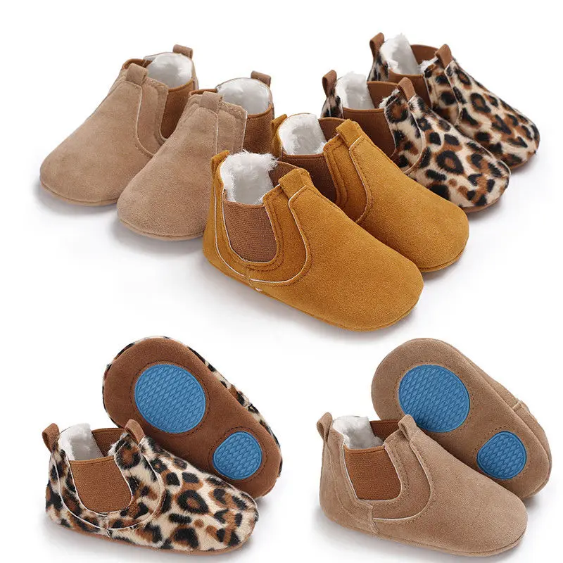 

Leopard Baby Toddler Soft Sole Leather Anti-slip Shoes Infant Boy Girl Comfortable Shoes