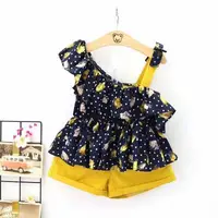 

New design summer baby girl clothes boutique Casual Kids Clothing Baby Girls Clothes kids baby suit clothing