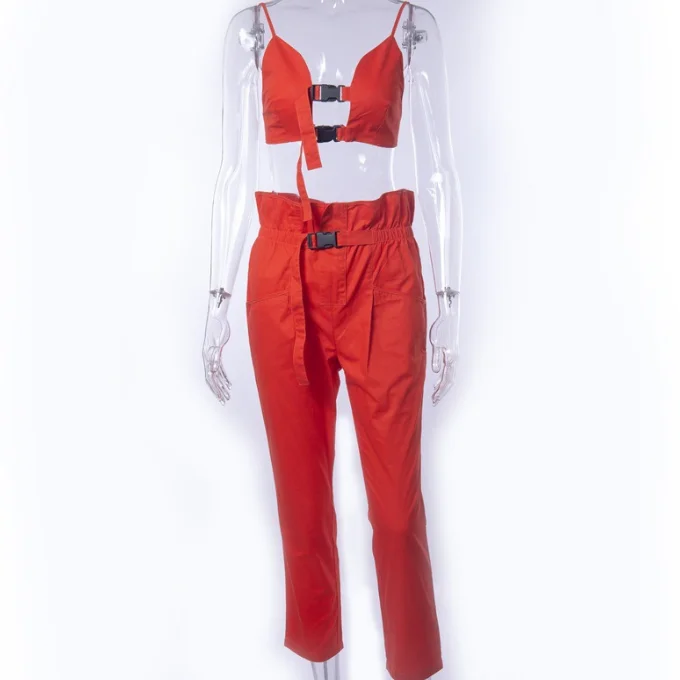 
Fashion Lady Pant Sets Women Overalls Suits Sexy Ladies Trouser Set 