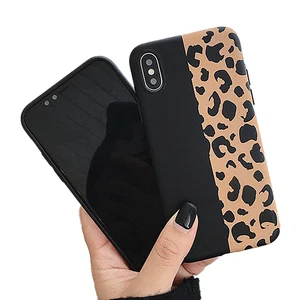 IMD Luxury Leopard grain pattern Soft TPU mobile phone case For iPhone XS MAX