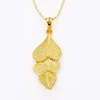 Xuping fashion jewelry female dubai gold plated leaf shaped pendant