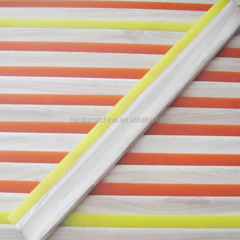 Screen printing rubber squeegees
