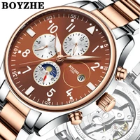 

BOYZHE Best selling fashion luxury 3atm waterproof men automatic mechanical wrist watch