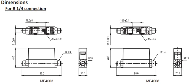 Nitrogen oxygen mass air flow meter