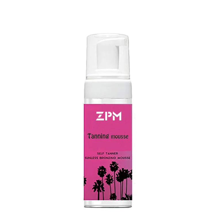 

ZPM OEM/ODM Private Label Amazon Hot Sale 100% Natural Tanning Spray Sunless Deep Dark Sun Tan Tanning Mousse, Customized color
