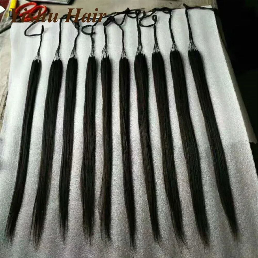 

100% Pure Hand Knitting Virgin Remy Brazilian Hair Wholesale Price Invisible Feather Line in Hair Extensions