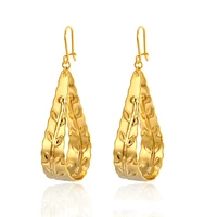 

212 Xuping hot selling orecchini jewelry 24k gold plated teardrop design women fashion earrings