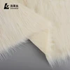 Good price wholesale poly brushed white faux fur fabric long
