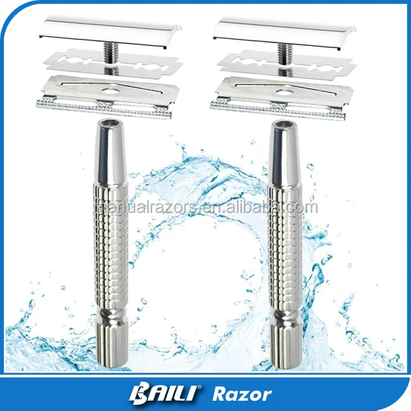 New Design Traditional Chrome Plating Three Piece Double Edge Blade Safety Shaving Razor.jpg