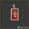 Micro pave hip hop jewelry dog tag cross pendant wholesale