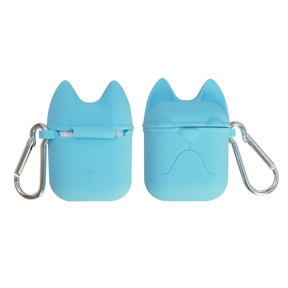 

Cute cat ear Silicone charging box for Air pods case cover skin, Assorted colors