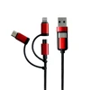 Multi Function Mobile phone Cable , 3 in 1 USB fast charging cable , All In One usb cable