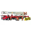 1:50 Scale Diecast DG100 Elevating Platform Fire Truck with Firemen Figure Doll, Emergency Truck Model, Collection, Gift