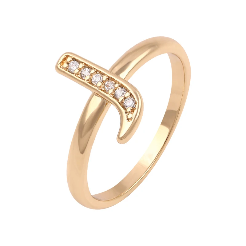 

13592-Xuping Trendy alphabet letter fashion rings baby gold ring set design for baby